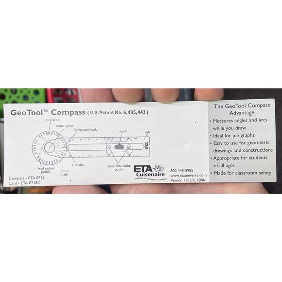 Lot of 5 Gently-Used School Safety Compass for math, geometry angles Grades 1-12 - Picture 6 of 11